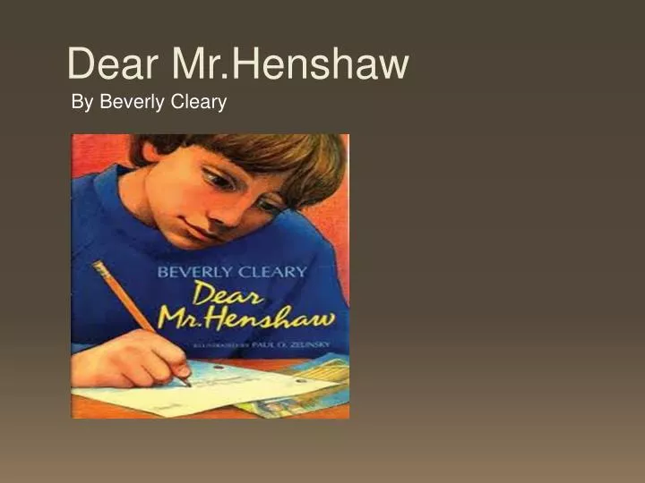dear mr henshaw author dear mr henshaw author