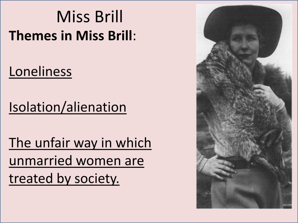 what is the theme of miss brill