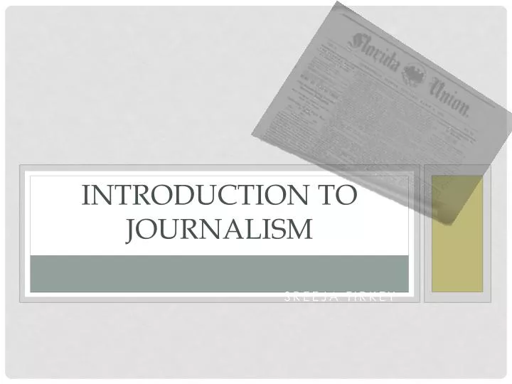 presentation topics about journalism