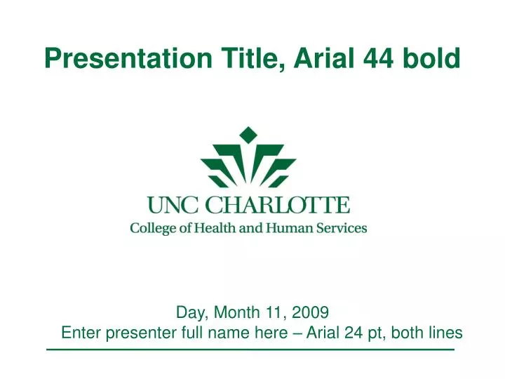 presentation title arial 44 bold n.