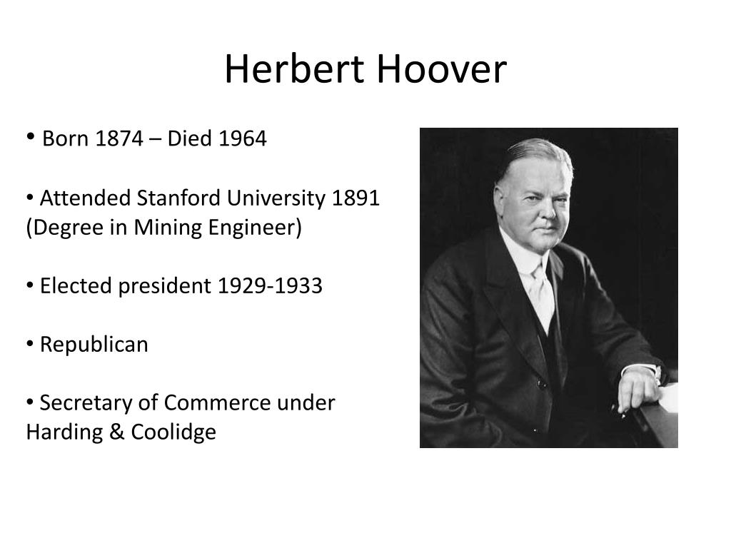 Ppt Herbert Hoover Powerpoint Presentation Free Download Id Images, Photos, Reviews