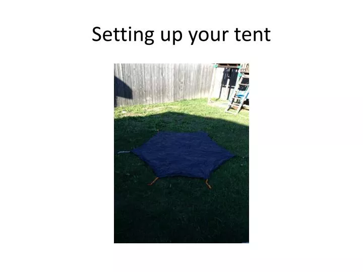 setting up your tent n.