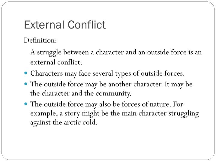  Which Situation Is An Example Of External Conflict What Is An 