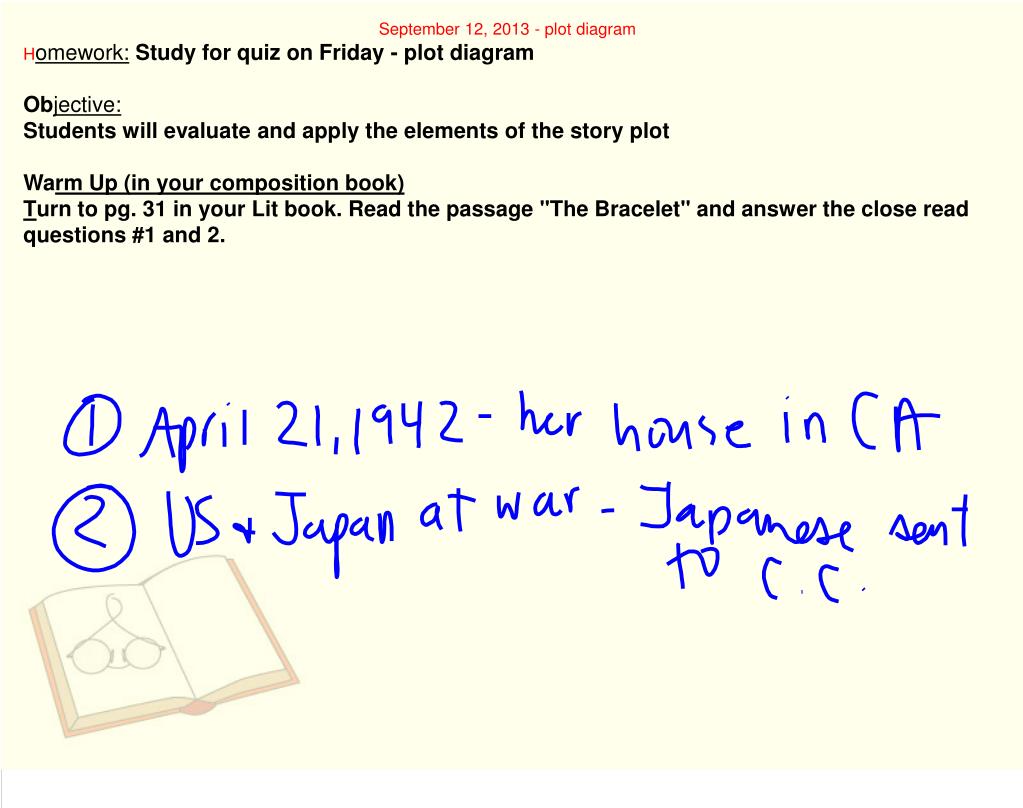 ppt september 12 2013 plot diagram h omework study for quiz on plot diagram quiz