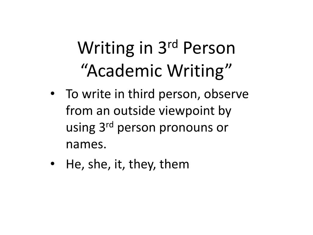 how to write in third person