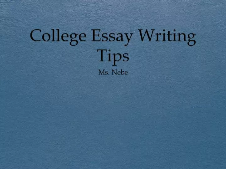 Writing a college application essay powerpoint