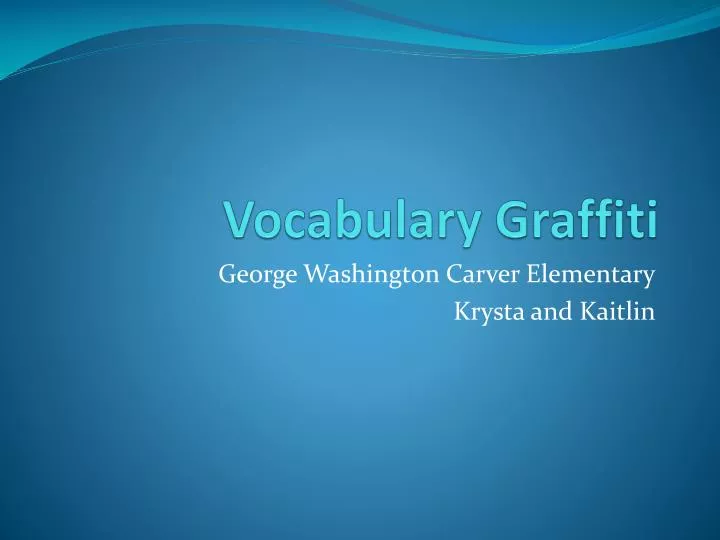 PPT Vocabulary Graffiti PowerPoint Presentation, free download ID