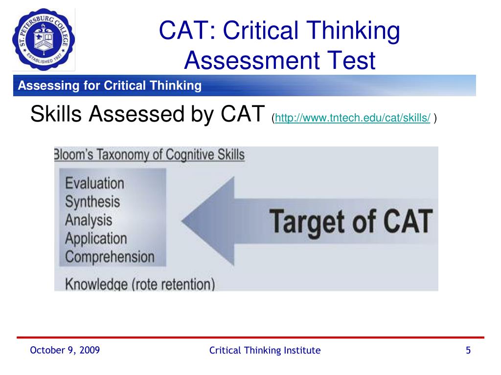 cat critical thinking assessment test