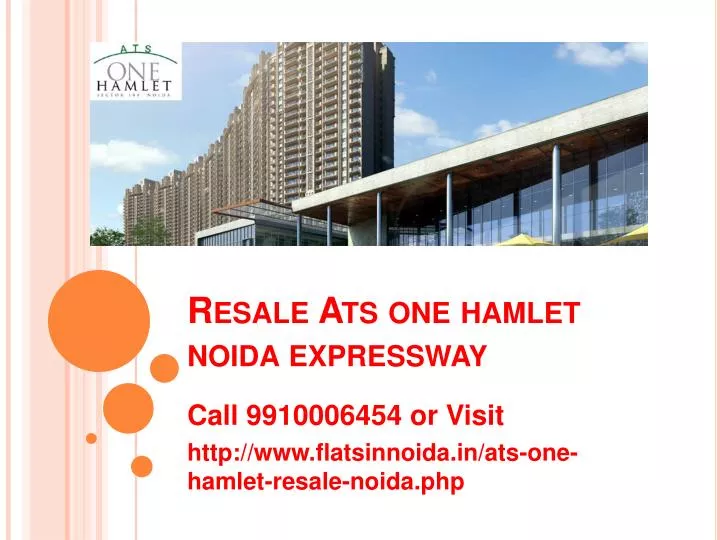 resale ats one hamlet noida expressway n.