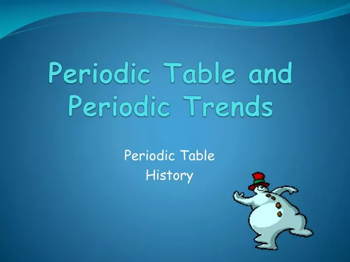 PPT - Periodic Table And Periodic Trends PowerPoint Presentation, Free ...