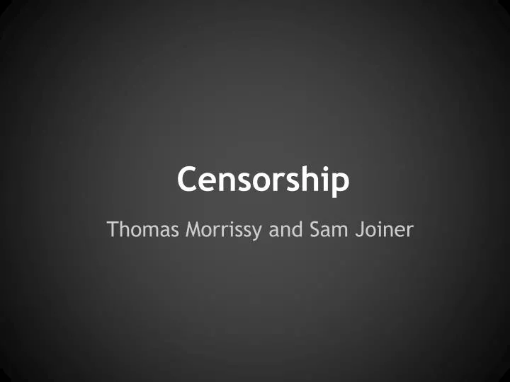 censorship n.