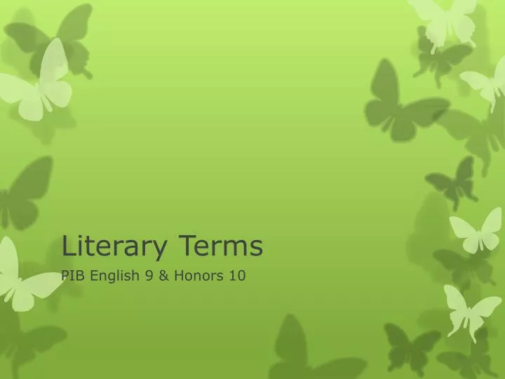 literary terms n.