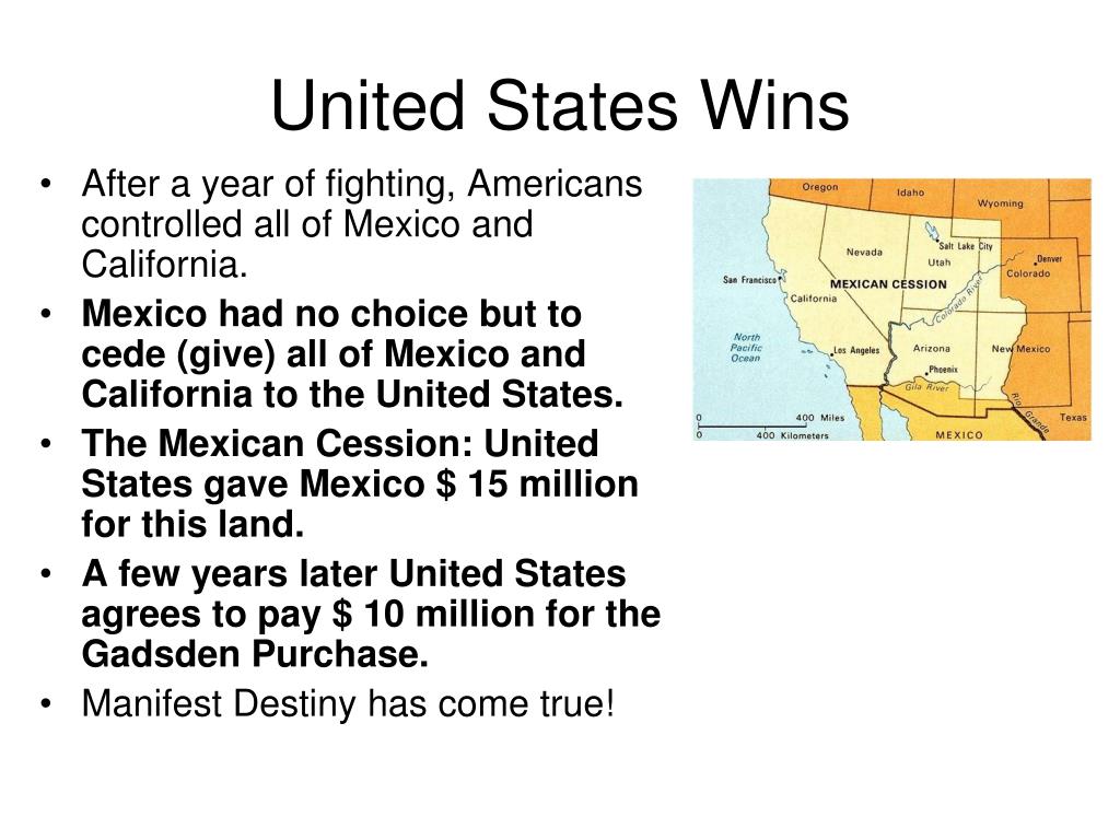 PPT - United States Expansion: Mexican Cession And The Gadsden Purchase ...