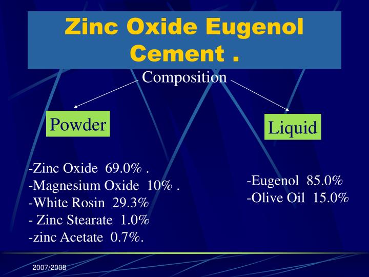 PPT DENTAL CEMENTS PowerPoint Presentation ID2825532