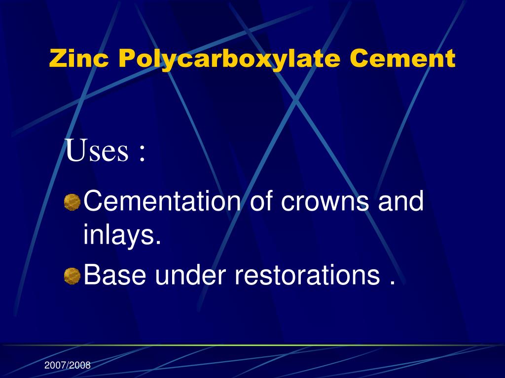 PPT DENTAL CEMENTS PowerPoint Presentation, free download ID2825532