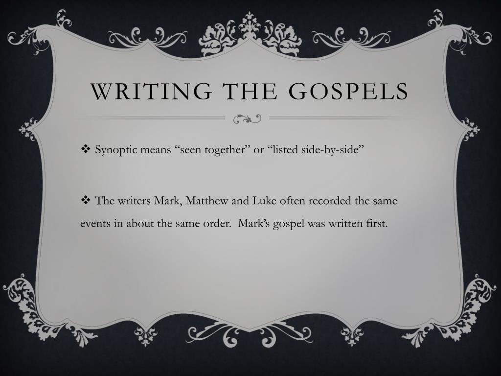 Order in which gospels written