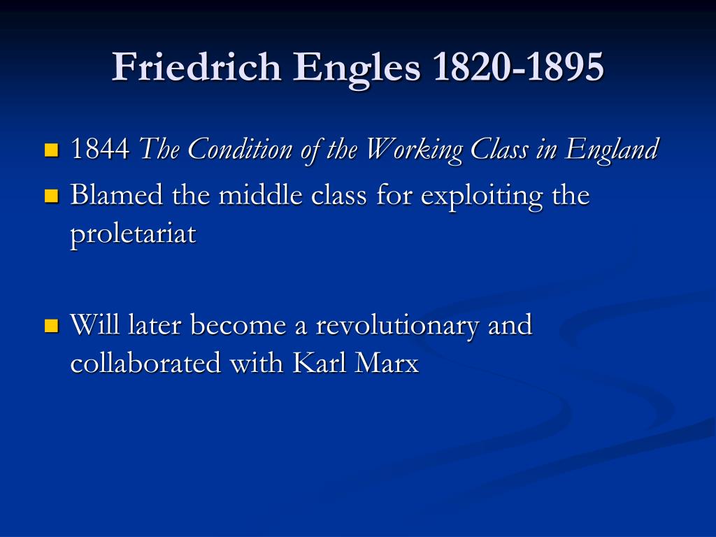 friedrich engels the condition of the working class in england
