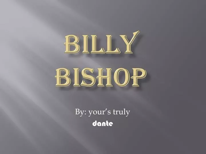 billy bishop n.