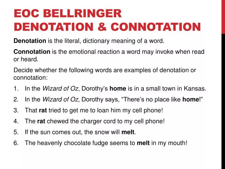 denotation and connotation