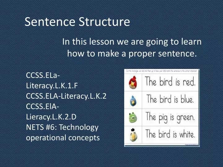 ppt sentence structure powerpoint presentation free download id 2827733 slideserve