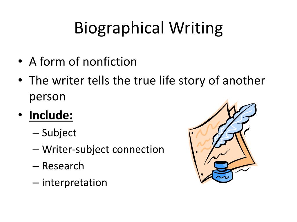 meaning biographical essay