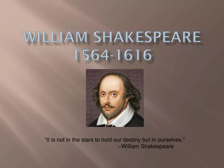 william shakespeare presentation powerpoint download