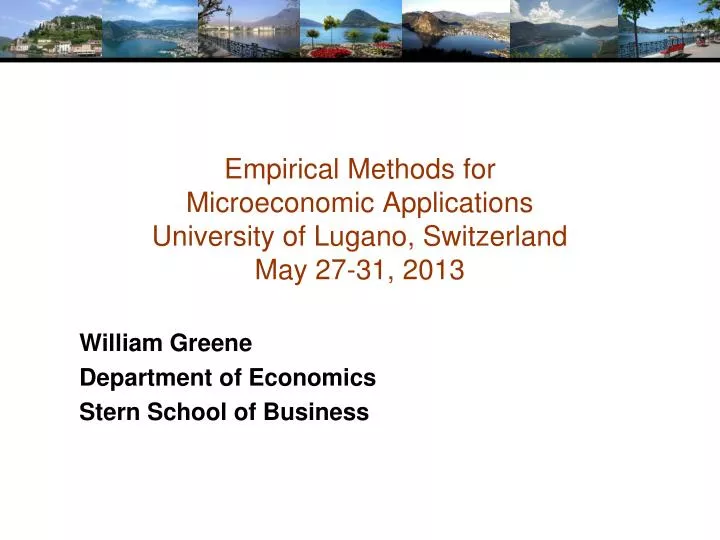 empirical methods for microeconomic applications university of lugano switzerland may 27 31 2013 n.