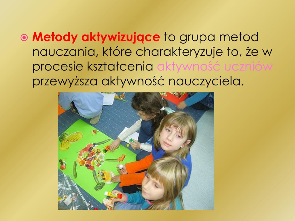 Umiejętność Wykorzystania W Pracy Metod Aktywizujących Ucznia Sprawozdanie PPT - Metody aktywizujące PowerPoint Presentation, free download - ID