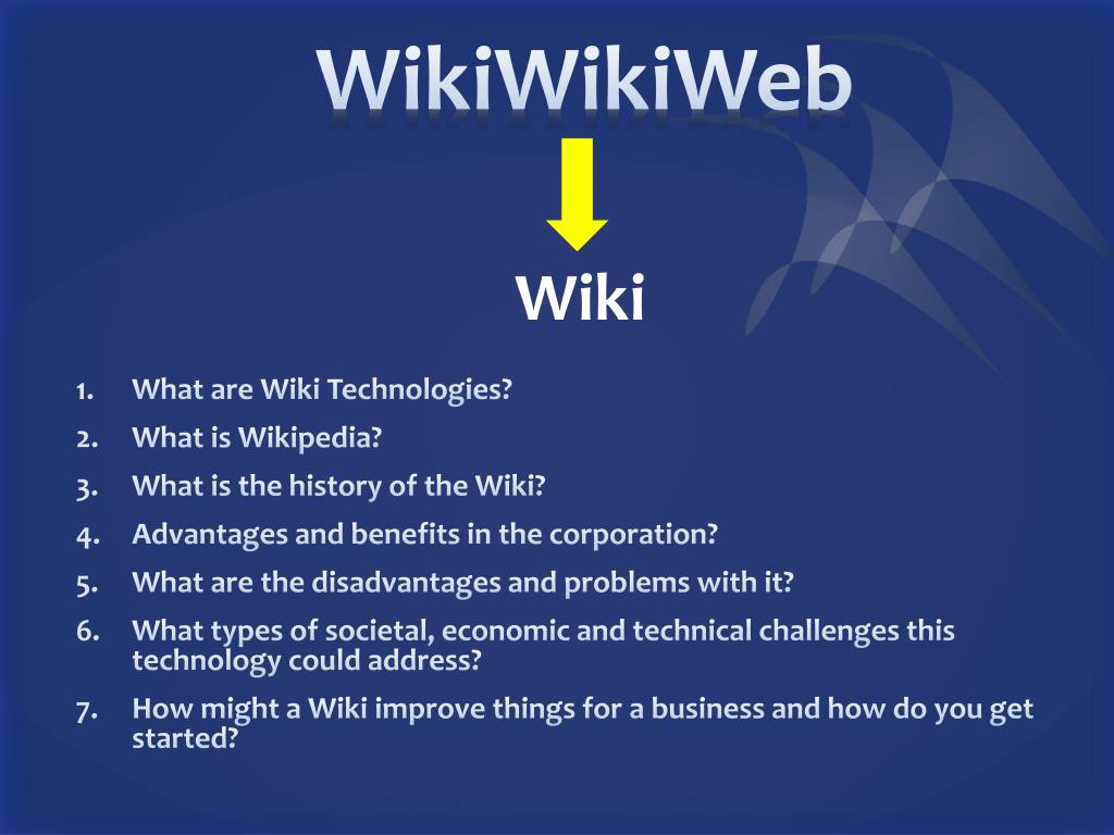 PPT WikiWikiWeb PowerPoint Presentation Free Download ID 2828441