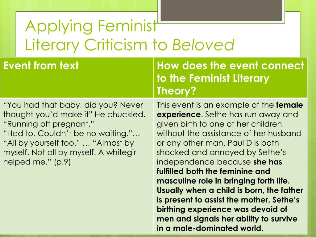 literary analysis using feminist approach
