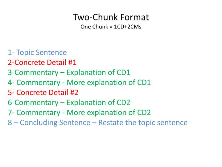 English Essay Questions Ppt Two Chunk Paragraph Powerpoint Presentation Id Paper Vs Essay also Othello Essay Thesis Chunk Format Omfarmcpgroupco Health Promotion Essays