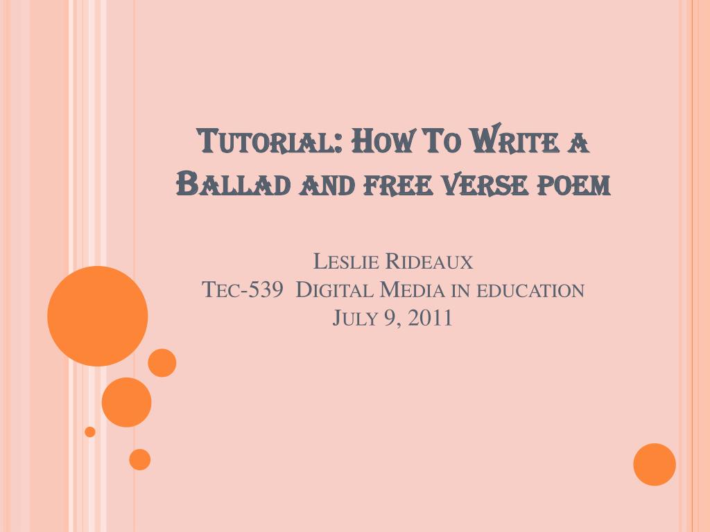 PPT - What Is A Ballad? PowerPoint Presentation, free download
