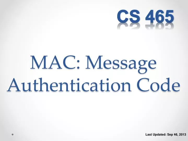 Ppt mac message authentication code powerpoint presentation free