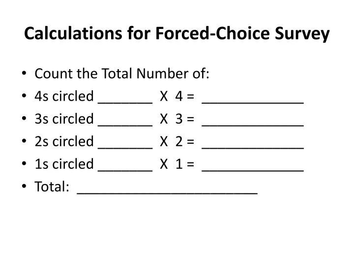 ppt-calculations-for-forced-choice-survey-powerpoint-presentation