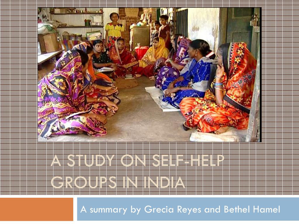 case study on self help groups in india pdf