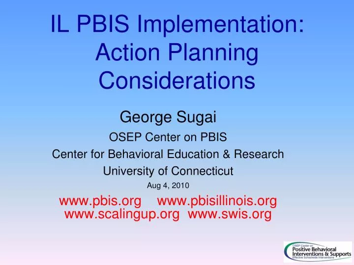 il pbis implementation action planning considerations n.
