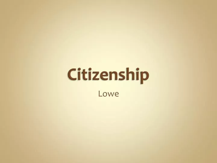 citizenship n.