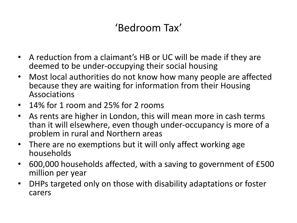 PPT Welfare Reform Universal Credit, the Benefit Cap, Underoccupancy