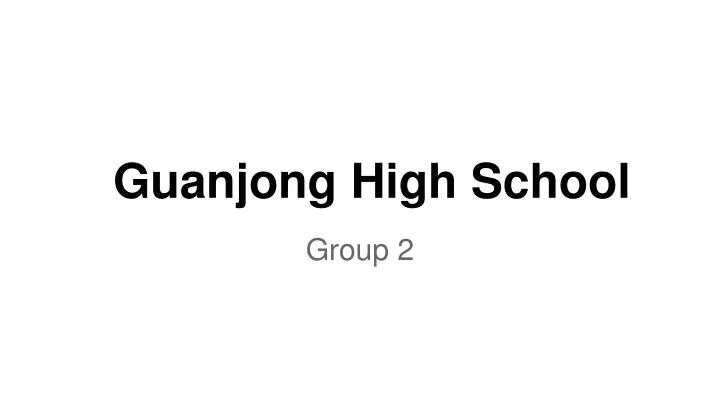 guanjong high school n.