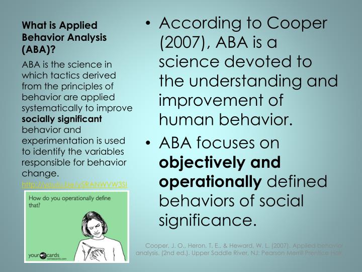 Essay on why a career in applied behavior analysis