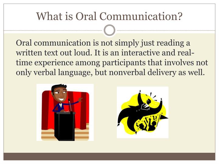 oral communication module speech style
