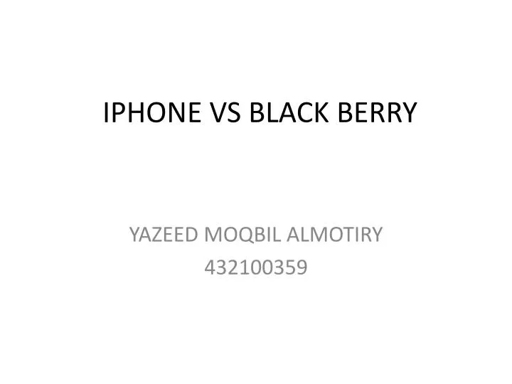 iphone vs black berry n.