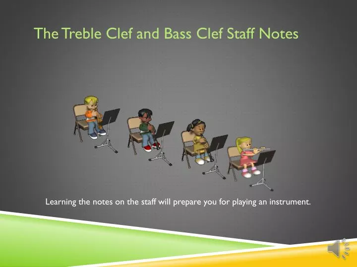 the treble clef and bass clef staff notes n.