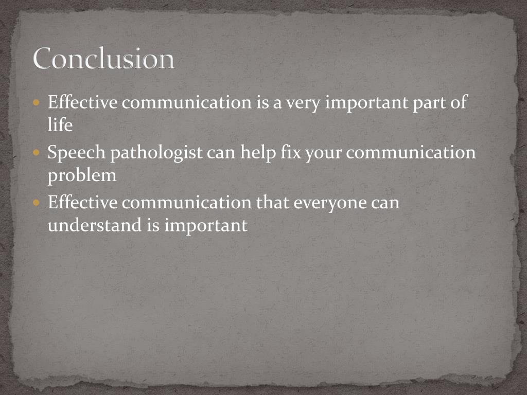 what is communication conclusion