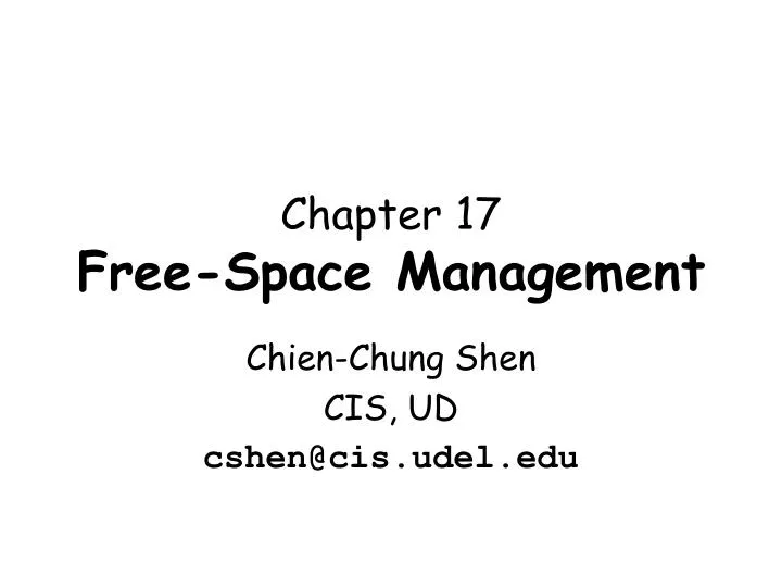 chapter 17 free space management n.