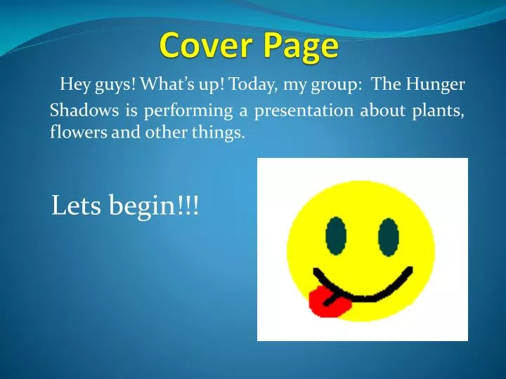 PPT - Cover Page PowerPoint Presentation, free download - ID:2832915