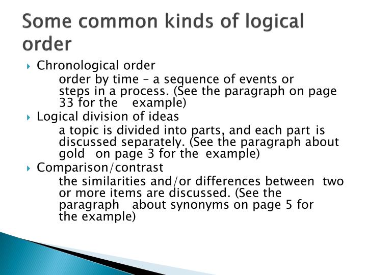 logical order and connections in an essay is known as