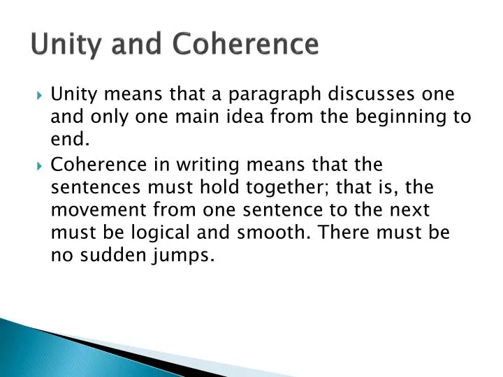 coherence examples sentences