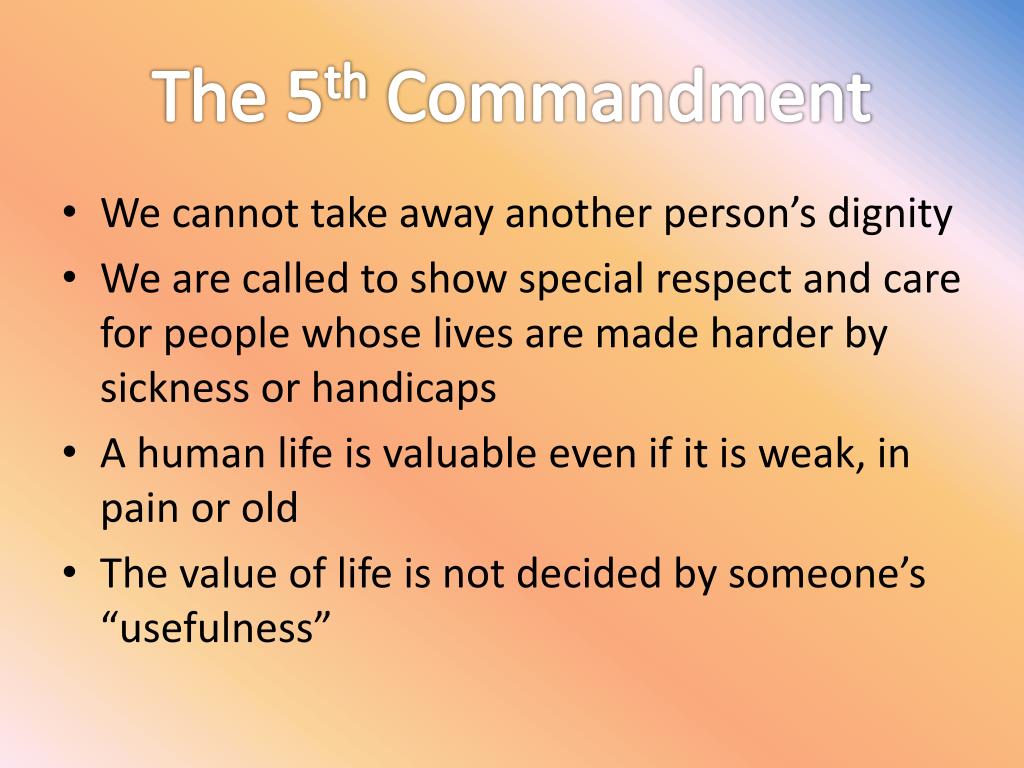 Ppt The 5 Th Commandment Powerpoint Presentation Free Download Id