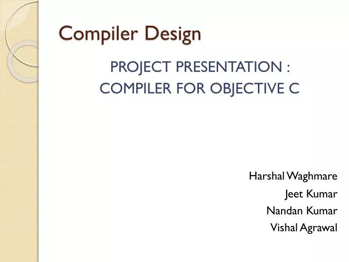 PPT Compiler Design PowerPoint Presentation Free Download ID 2834175